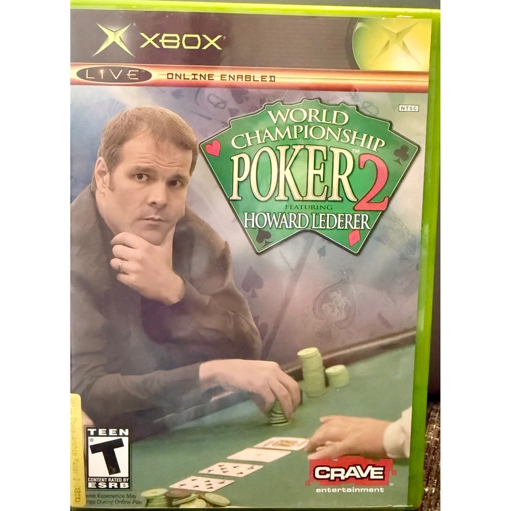Crave World Championship Poker 2 Xbox NTSC Howard Lederer Card Game
